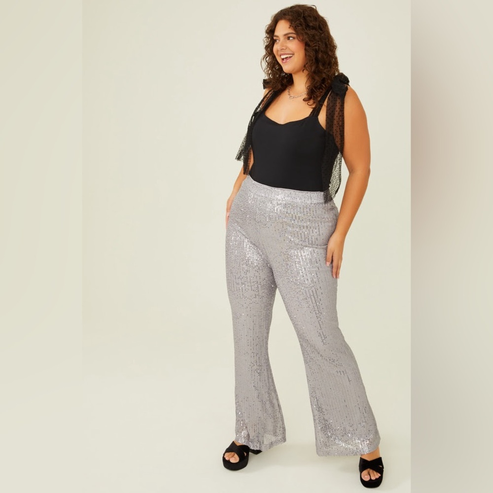 NWT Arula Greyson Sequin Flare Pants